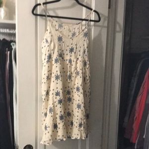Cream dress with print